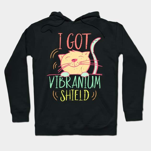 I Got Vibranium Shield Cute Cat Vibrating Hoodie by alcoshirts